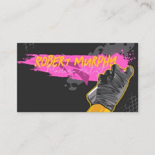 Graffiti Kunstenaar Spuit Verf  Visitekaartje (Voorkant)