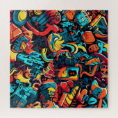 Graffiti-kunstpuzzel Legpuzzel (Horizontaal)