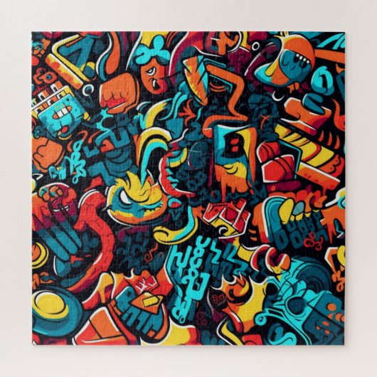 Graffiti-kunstpuzzel Legpuzzel (Verticaal)
