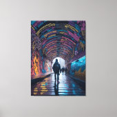 Graffiti Kunsttunnel Canvas Afdruk (Voorkant)