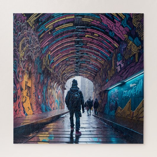 Graffiti Kunsttunnel Legpuzzel (Verticaal)