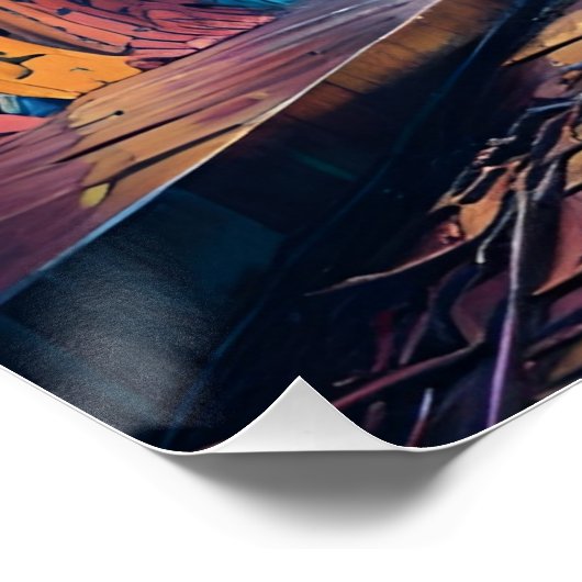 Graffiti Kunsttunnel Perfect Poster (Hoek)