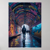 Graffiti Kunsttunnel Poster (Voorkant)