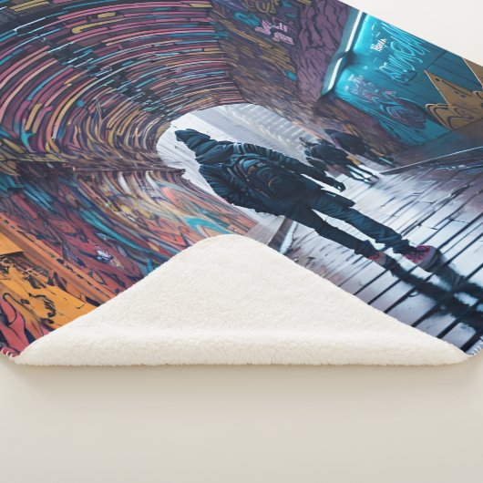 Graffiti Kunsttunnel Sherpa Deken (3/4)