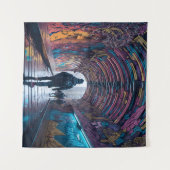 Graffiti Kunsttunnel Wandkleed (Voorkant (horizontaal))