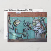 Graffiti-kunstwerk in het westen van de Bottoms #  Briefkaart (Voorkant / Achterkant)