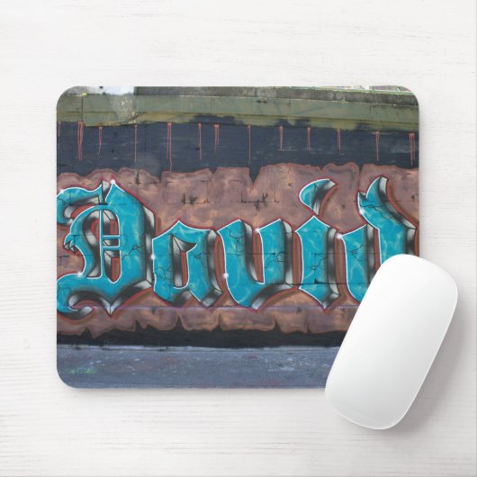 Graffiti-Label: David Muismat (Met muis)