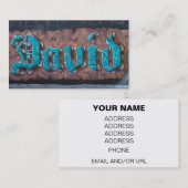 Graffiti-Label: David Visitekaartje (Voorkant / Achterkant)