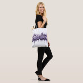 Graffiti Lavender Infinity "VOOR ALTIJD" Tote Bag (Op model)