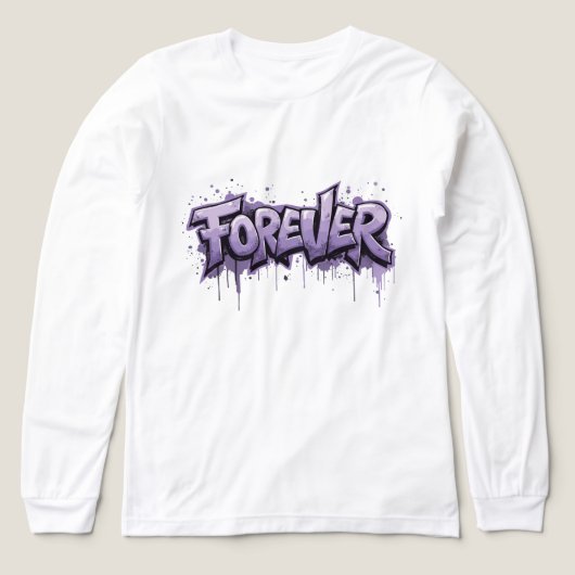Graffiti Lavender Infinity "VOOR ALTIJD" Tri-Blend Shirt (Voorkant)