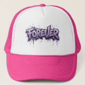 Graffiti Lavender Infinity "VOOR ALTIJD" Trucker Pet (Voorkant)