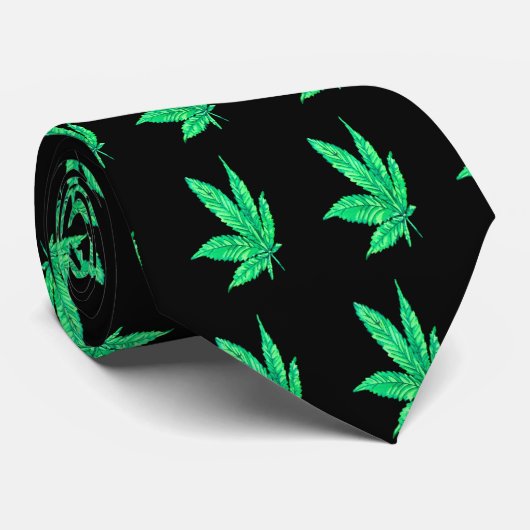 Graffiti Leaf maakt wet Stropdas (Opgerold)