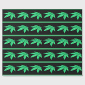 Graffiti Leaf met groene streep Cadeaupapier (Vlak)