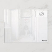 Graffiti leek op graffiti geverfd op een toilet briefkaart (Achterkant)