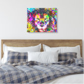 Graffiti Leeuw Canvas Afdruk (Insitu (Slaapkamer))