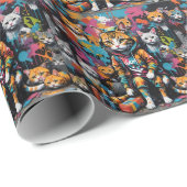 Graffiti Legend Street Cat Birthday Cadeaupapier (Rol Hoek)