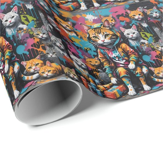 Graffiti Legend Street Cat Birthday Cadeaupapier (Rol Hoek)