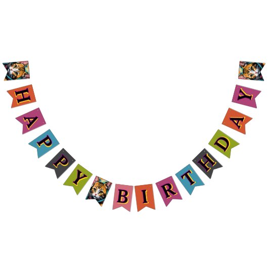 Graffiti Legend Street Cat Happy Birthday Vlaggetjes (Alle)