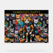 Graffiti Legend Street Cat Naam toevoegen Welkomst Acryl Bord (Voorkant)