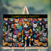 Graffiti Legend Street Cat Naam toevoegen Welkomst Acryl Bord (Neutraal)