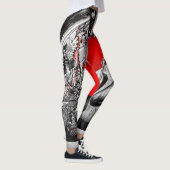 Graffiti-Leggings in Red, Black en White Street Leggings (Rechts)