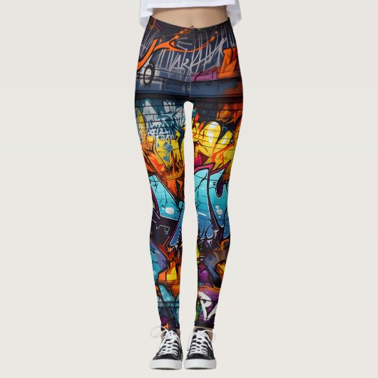 Graffiti-Leggings Leggings (Voorkant)