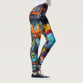Graffiti-Leggings Leggings (Rechts)