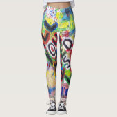 Graffiti-Leggings Leggings (Voorkant)