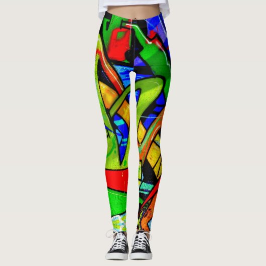 Graffiti-leggings. Leggings (Voorkant)