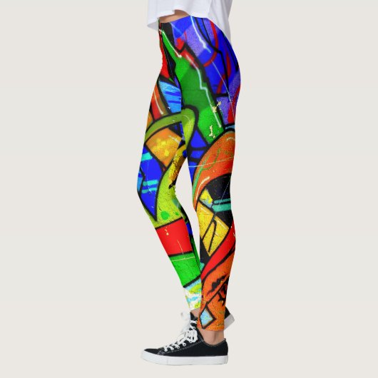 Graffiti-leggings. Leggings (Links)