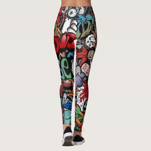 Graffiti-Leggings Leggings (Achterkant)