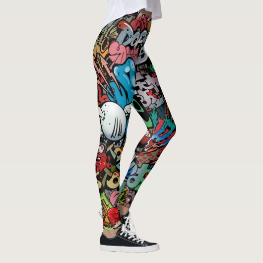 Graffiti-Leggings Leggings (Rechts)