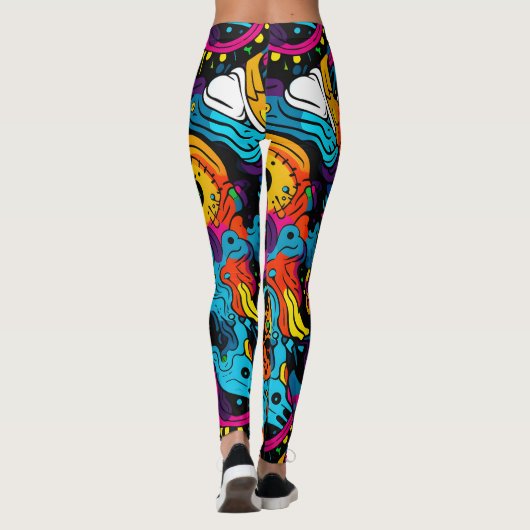 Graffiti-Leggings Leggings (Achterkant)