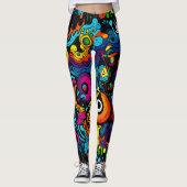 Graffiti-Leggings Leggings (Voorkant)