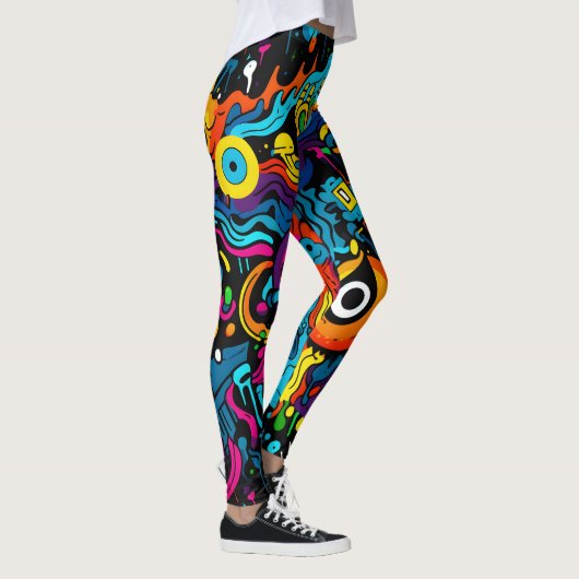 Graffiti-Leggings Leggings (Rechts)