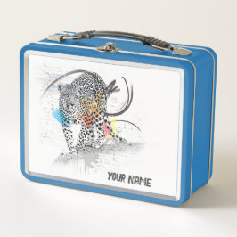 Graffiti Leopard Lunch Box – Aangepaste naam