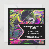 Graffiti Letters Birthday Invitation Kaart (Achterkant)