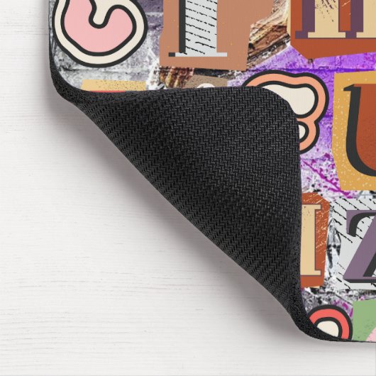 Graffiti letters Straatstijl Kunst Leuk ontwerp Muismat (Hoek)