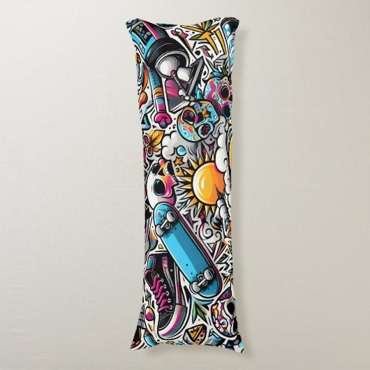 Graffiti Lichaamskussen (Voorkant Verticaal)