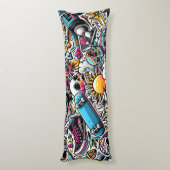 Graffiti Lichaamskussen (Achterkant (Verticaal))