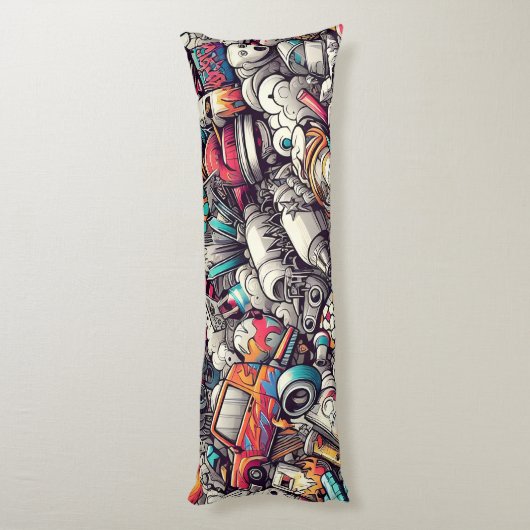 Graffiti Lichaamskussen (Achterkant (Verticaal))