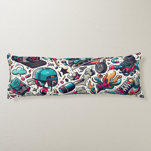 Graffiti Lichaamskussen (Achterkant)