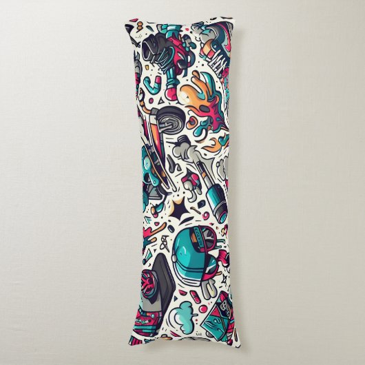 Graffiti Lichaamskussen (Voorkant Verticaal)