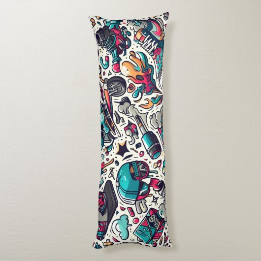 Graffiti Lichaamskussen (Achterkant (Verticaal))