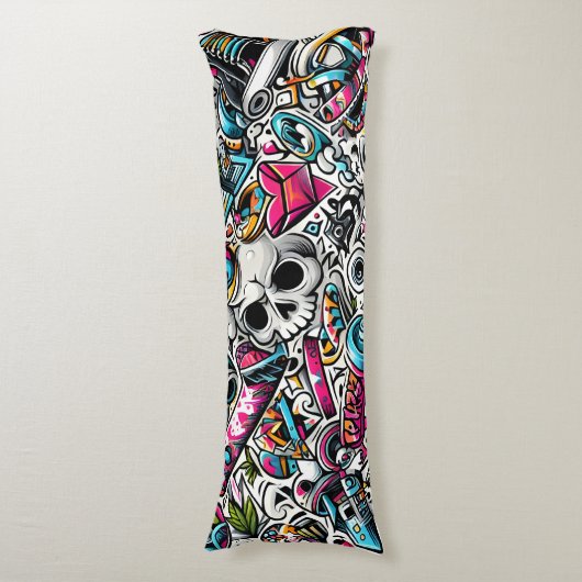 Graffiti Lichaamskussen (Voorkant Verticaal)