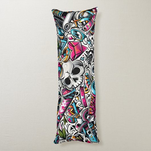 Graffiti Lichaamskussen (Achterkant (Verticaal))