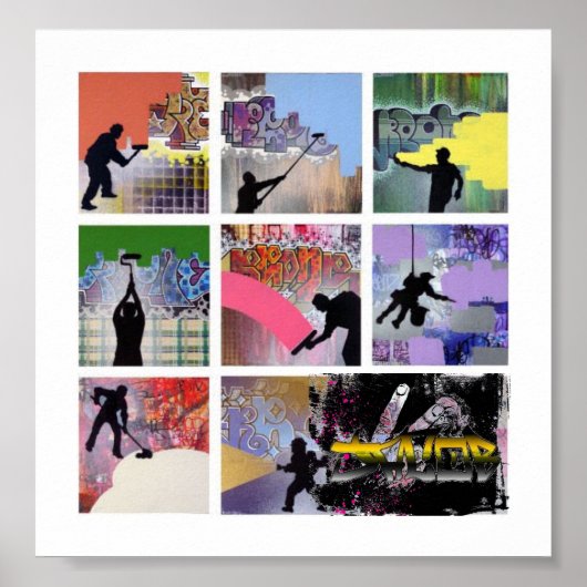 Graffiti-lijn Poster (Voorkant)