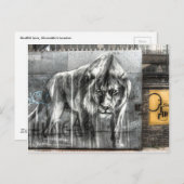 Graffiti Lion, Shoreditch London Briefkaart (Voorkant / Achterkant)