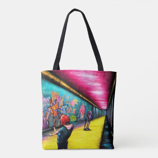 Graffiti live tote bag (Achterkant)