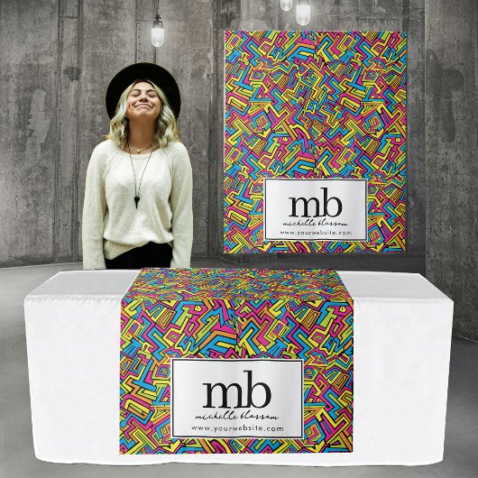 Graffiti Logo Zakelijke Tafel Runner Banner Wandkleed